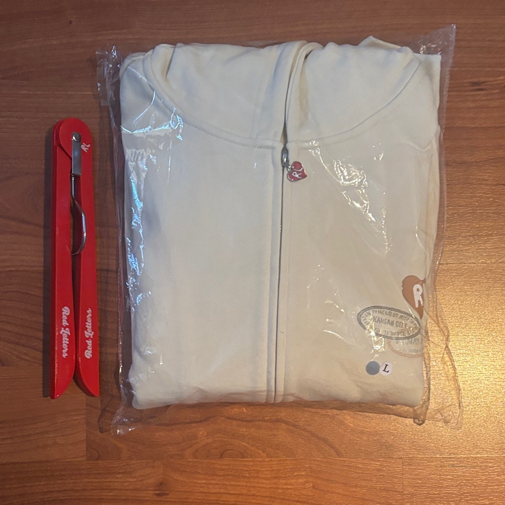 Men's Cream Zip-Up Hoodie